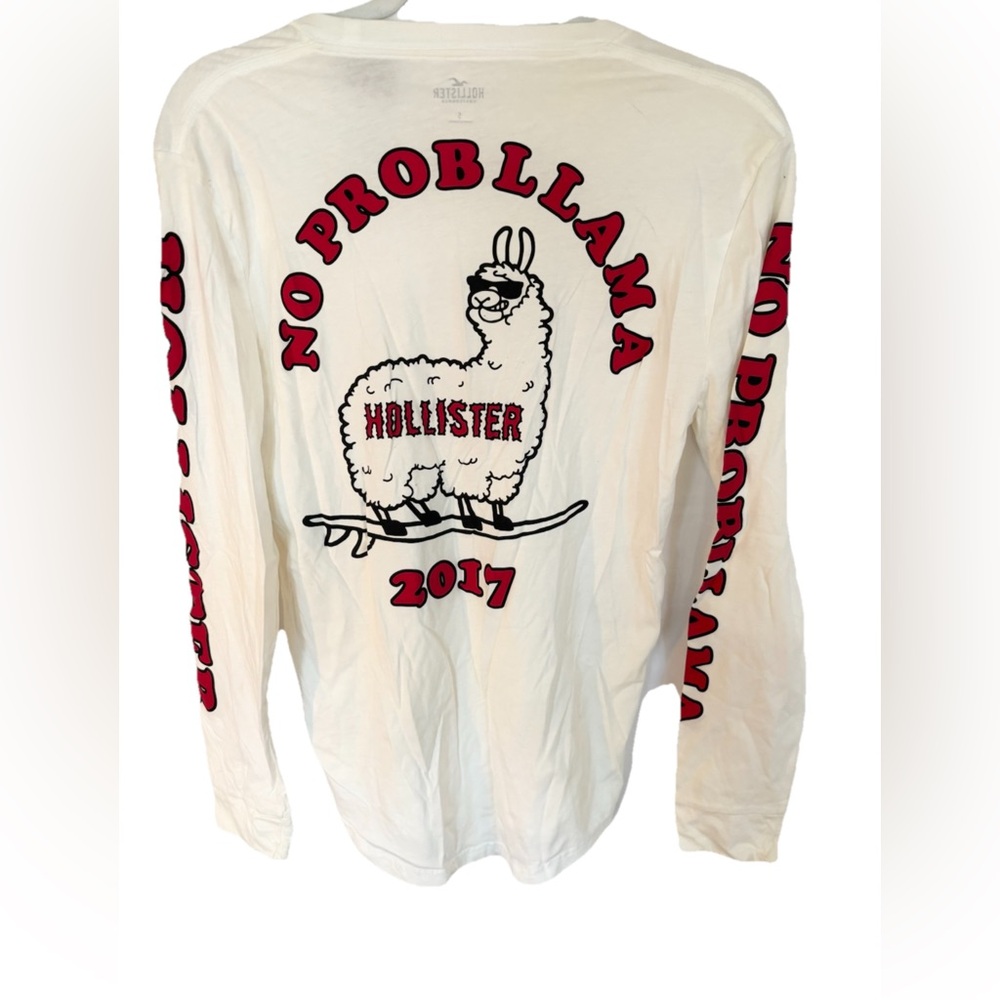 Hollister Cream Long Sleeve with Llama Graphic